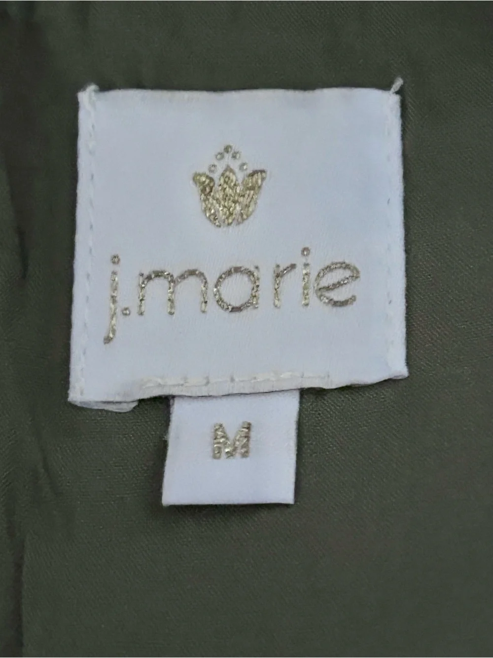 NWT J. MARIE Embroidered Floral Skirt Olive Green Fuchsia Boho Designer Cotton - Picture 16 of 16